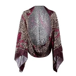 TED BAKER Emmonda Euphoria Print Cape Drape In Light Pink